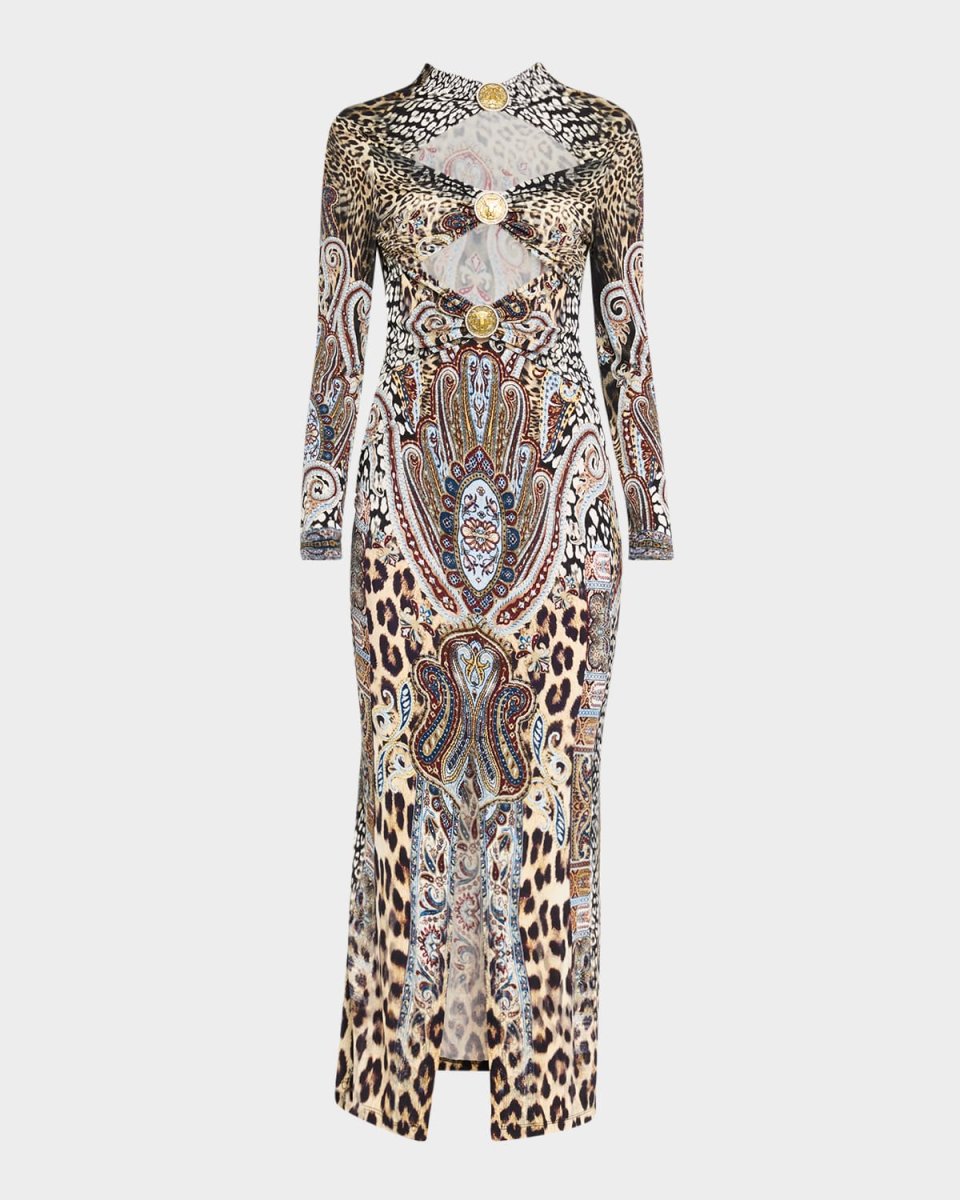 Istanbul Animalia Back Detail Jersey Dress